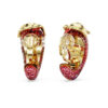 Idyllia Clip Earrings Red, Gold-Tone Plated Idyllia Clip Earrings Red, Gold-Tone Plated