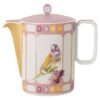 Idyllia Coffee Pot Porcelain, Crystal Print Motif, Bird, Multicolored Idyllia Coffee Pot Porcelain, Crystal Print Motif, Bird, Multicolored