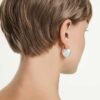 Idyllia Drop Earrings Mixed Cuts, Heart, White, Gold-Tone Plated Idyllia Drop Earrings Mixed Cuts, Heart, White, Gold-Tone Plated