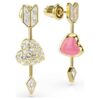 Idyllia Drop Earrings Mixed Cuts, Heart with Arrow, White, Gold-Tone Plated Idyllia Drop Earrings Mixed Cuts, Heart with Arrow, White, Gold-Tone Plated