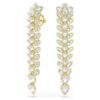 Idyllia Drop Earrings Mixed Cuts, Long, White, Gold-Tone Plated Idyllia Drop Earrings Mixed Cuts, Long, White, Gold-Tone Plated