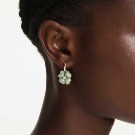 Idyllia Drop Earrings Set (3), Ladybug, Clover, Strawberry, Multicolored, Gold-Tone Plated