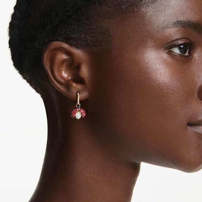 Idyllia Drop Earrings Set (3), Ladybug, Clover, Strawberry, Multicolored, Gold-Tone Plated Idyllia Drop Earrings Set (3), Ladybug, Clover, Strawberry, Multicolored, Gold-Tone Plated
