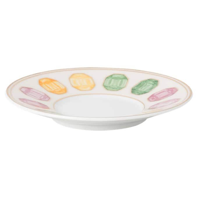 Idyllia Espresso Cup with Saucer Porcelain, Crystal Print Motif, Citron, Multicolored Idyllia Espresso Cup with Saucer Porcelain, Crystal Print Motif, Citron, Multicolored