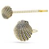 Idyllia Hair Pin Set (2), Shell, White, Mixed Metal Finish
