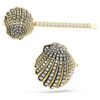 Idyllia Hair Pin Set (2), Shell, White, Mixed Metal Finish