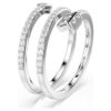 Idyllia Motif Ring Mixed Cuts, Arrow, White, Rhodium Plated