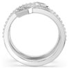 Idyllia Motif Ring Mixed Cuts, Arrow, White, Rhodium Plated