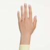 Idyllia Motif Ring Mixed Cuts, Heart, Pink, Mixed Metal Finish