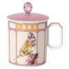 Idyllia Mug Porcelain, Crystal Print Motif, Finch, Pink Idyllia Mug Porcelain, Crystal Print Motif, Finch, Pink