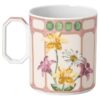 Idyllia Mug Porcelain, Crystal Print Motif, Flycatcher, Pink