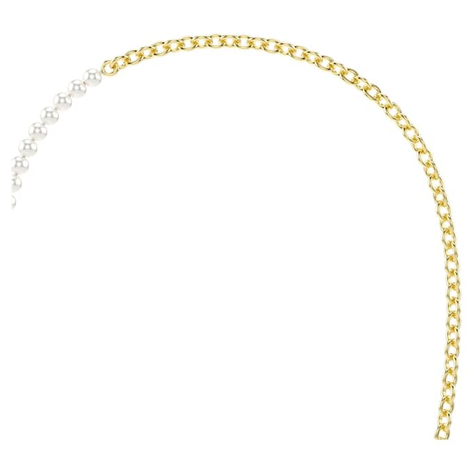 Idyllia Necklace Crystal Pearl, White, Gold-Tone Plated Idyllia Necklace Crystal Pearl, White, Gold-Tone Plated