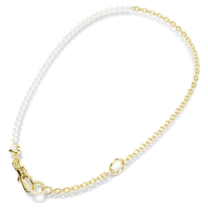 Idyllia Necklace Crystal Pearl, White, Gold-Tone Plated Idyllia Necklace Crystal Pearl, White, Gold-Tone Plated