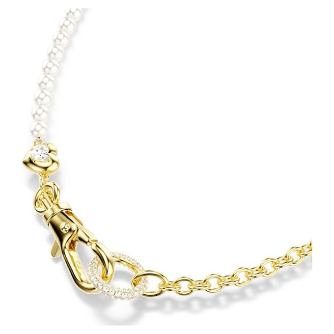 Idyllia Necklace Crystal Pearl, White, Gold-Tone Plated Idyllia Necklace Crystal Pearl, White, Gold-Tone Plated