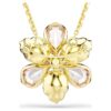 Idyllia Pendant and Brooch Mixed Cuts, Flower, Multicolored, Gold-Tone Plated Idyllia Pendant and Brooch Mixed Cuts, Flower, Multicolored, Gold-Tone Plated