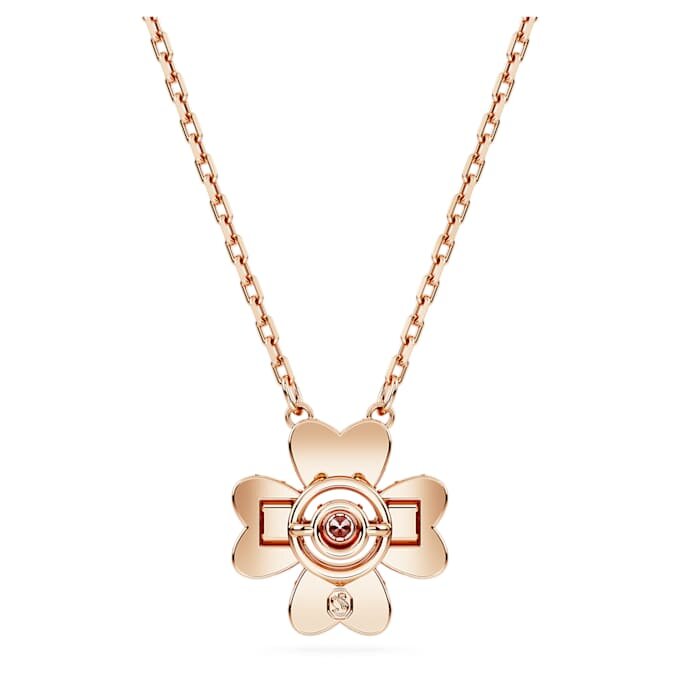 Idyllia Pendant Clover, White, Rose Gold-Tone Plated Idyllia Pendant Clover, White, Rose Gold-Tone Plated
