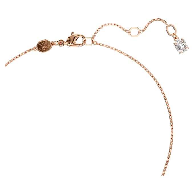 Idyllia Pendant Crystal Pearl, Heart, White, Rose Gold-Tone Plated Idyllia Pendant Crystal Pearl, Heart, White, Rose Gold-Tone Plated