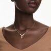 Idyllia Pendant Crystal Pearl, Mixed Cuts, Flower, Multicolored, Gold-Tone Plated