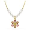 Idyllia Pendant Crystal Pearl, Mixed Cuts, Flower, Multicolored, Gold-Tone Plated