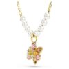 Idyllia Pendant Crystal Pearl, Mixed Cuts, Flower, Multicolored, Gold-Tone Plated