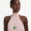 Idyllia Pendant Mixed Cuts, Apple, Green, Gold-Tone Plated