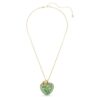 Idyllia Pendant Mixed Cuts, Apple, Green, Gold-Tone Plated