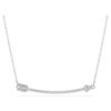 Idyllia Pendant Mixed Cuts, Arrow, White, Rhodium Plated