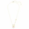 Idyllia Pendant Mixed Cuts, Heart, Key, Pink, Gold-Tone Plated