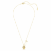 Idyllia Pendant Mixed Cuts, Heart, Key, Pink, Gold-Tone Plated