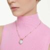 Idyllia Pendant Mixed Cuts, Heart, White, Gold-Tone Plated
