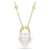 Idyllia Pendant Mixed Cuts, Heart, White, Gold-Tone Plated