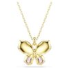 Idyllia Pendant Mixed Cuts, Pavé, Butterfly, Multicolored, Gold-Tone Plated
