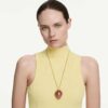 Idyllia Pendant Mixed Cuts, Strawberry, Red, Gold-Tone Plated Idyllia Pendant Mixed Cuts, Strawberry, Red, Gold-Tone Plated