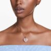 Idyllia Pendant Octagon Cut, Crystal Pearl, Heart, Pink, Gold-Tone Plated Idyllia Pendant Octagon Cut, Crystal Pearl, Heart, Pink, Gold-Tone Plated