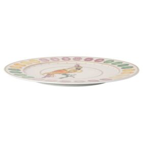 Idyllia Service Plate Porcelain, Crystal Print Motif, Cockatoo, Multicolored