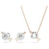 Idyllia Set Mixed Cuts, Heart with Arrow, White, Rose Gold-Tone Plated