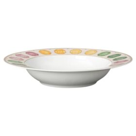 Idyllia Soup Plate Porcelain, Crystal Print Motif, Gemstone, Multicolored
