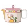 Idyllia Teapot Porcelain, Crystal Print Motif, Flycatcher, Small, Multicolored Idyllia Teapot Porcelain, Crystal Print Motif, Flycatcher, Small, Multicolored