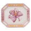 Idyllia Tray Porcelain, Crystal Print Motif, Flower, Small, Pink Idyllia Tray Porcelain, Crystal Print Motif, Flower, Small, Pink
