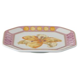 Idyllia Vide Poche Porcelain, Crystal Print Motif, Flower, Pink