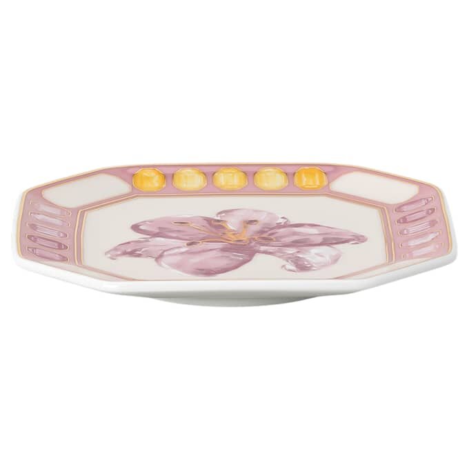 Idyllia Vide Poche Porcelain, Crystal Print Motif, Lily, Multicolored Idyllia Vide Poche Porcelain, Crystal Print Motif, Lily, Multicolored