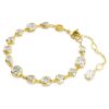 Imber Bracelet Mixed Cuts, White, Gold-Tone Plated Imber Bracelet Mixed Cuts, White, Gold-Tone Plated