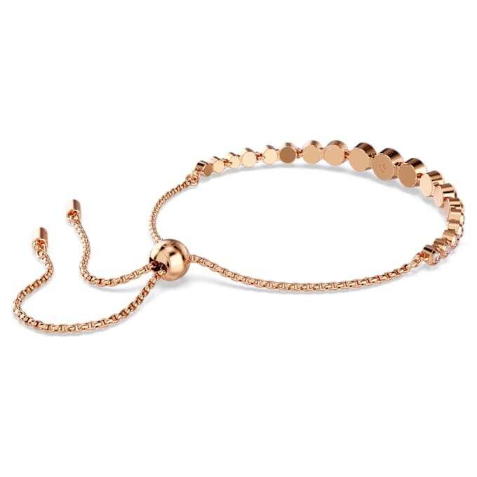 Imber Bracelet Mixed Round Cuts, Pink, Rose Gold-Tone Plated Imber Bracelet Mixed Round Cuts, Pink, Rose Gold-Tone Plated