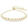 Imber Bracelet Mixed Round Cuts, White, Gold-Tone Plated