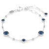 Imber Bracelet Round Cut, Blue, Rhodium Plated