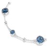 Imber Bracelet Round Cut, Blue, Rhodium Plated