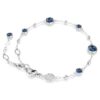 Imber Bracelet Round Cut, Blue, Rhodium Plated