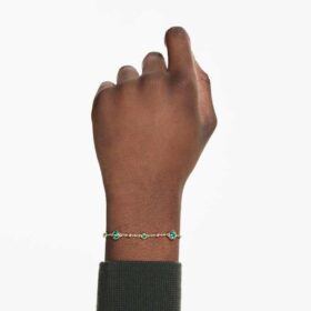 Imber Bracelet Round Cut, Green, Gold-Tone Plated Imber Bracelet Round Cut, Green, Gold-Tone Plated