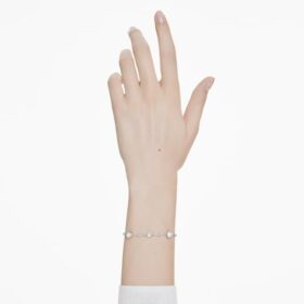 Imber Bracelet Round Cut, White, Rhodium Plated Imber Bracelet Round Cut, White, Rhodium Plated