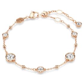 Imber Bracelet Round Cut, White, Rose Gold-Tone Plated Imber Bracelet Round Cut, White, Rose Gold-Tone Plated
